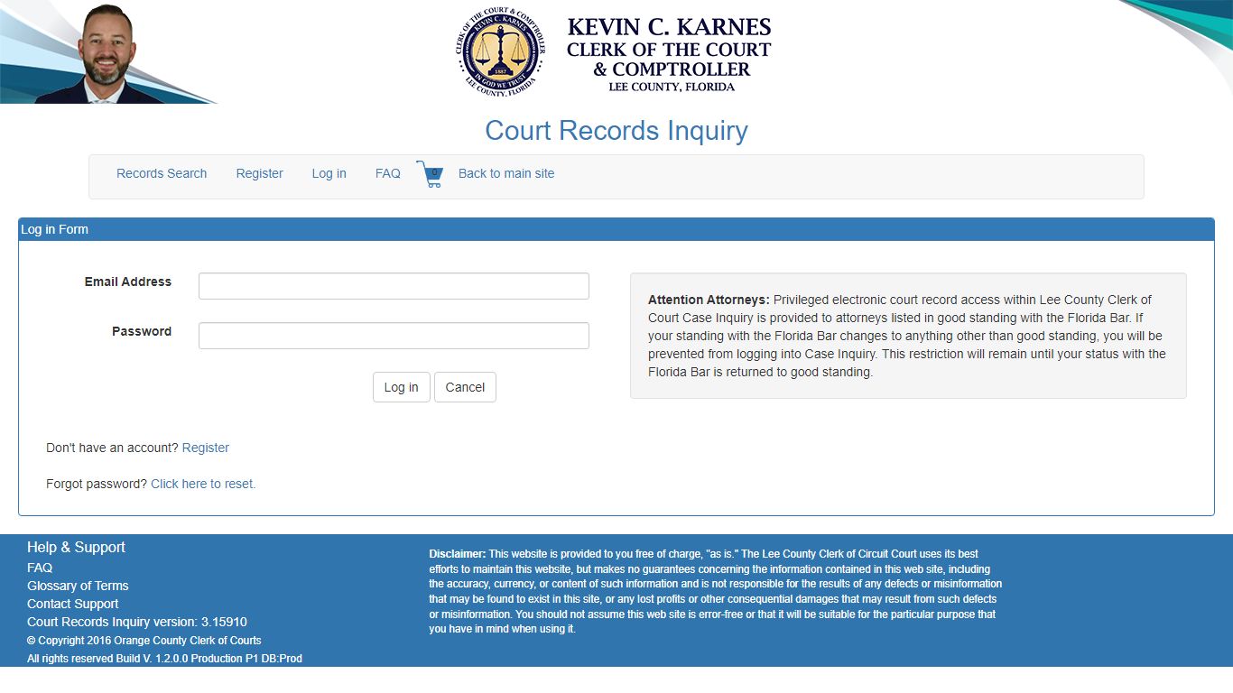 Lee County Clerk of Courts Records Inquiry